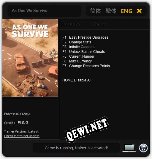 As One We Survive: Читы, Трейнер +7 [FLiNG]