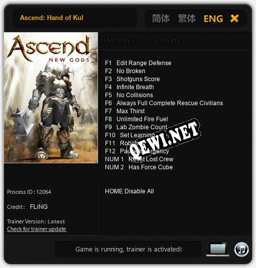 Ascend: Hand of Kul: ТРЕЙНЕР И ЧИТЫ (V1.0.66)