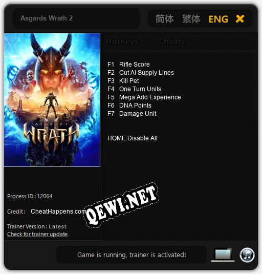 Asgards Wrath 2: ТРЕЙНЕР И ЧИТЫ (V1.0.75)