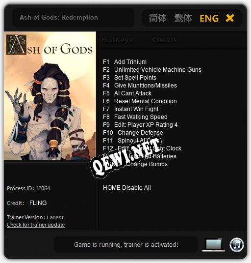 Ash of Gods: Redemption: Трейнер +14 [v1.2]
