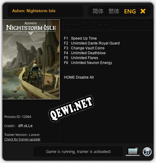 Ashen: Nightstorm Isle: ТРЕЙНЕР И ЧИТЫ (V1.0.28)