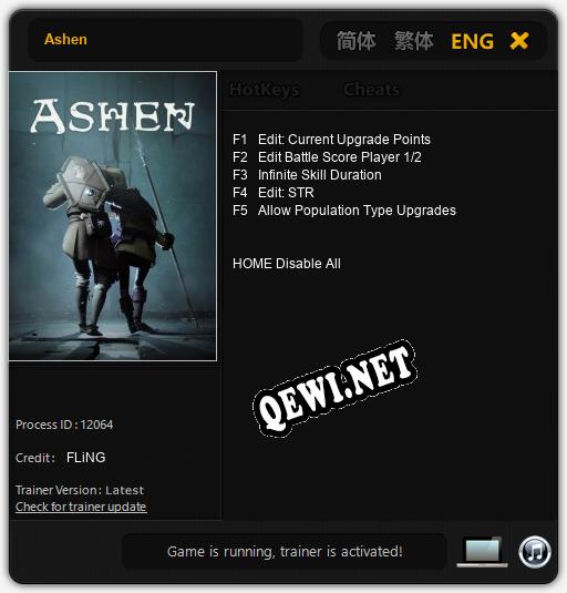 Ashen: Читы, Трейнер +5 [FLiNG]