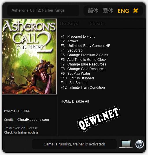 Asherons Call 2: Fallen Kings: Читы, Трейнер +12 [CheatHappens.com]