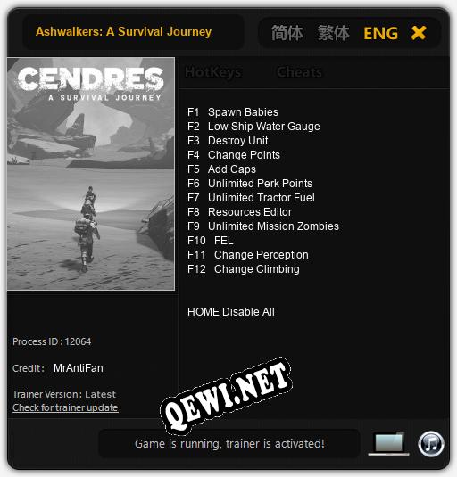 Трейнер для Ashwalkers: A Survival Journey [v1.0.5]