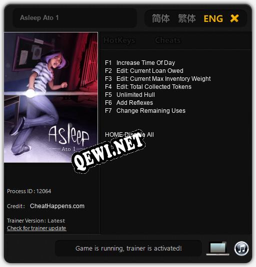 Asleep Ato 1: ТРЕЙНЕР И ЧИТЫ (V1.0.4)