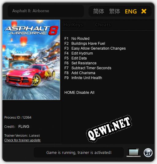 Asphalt 8: Airborne: Читы, Трейнер +9 [FLiNG]