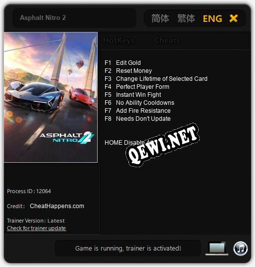 Трейнер для Asphalt Nitro 2 [v1.0.3]