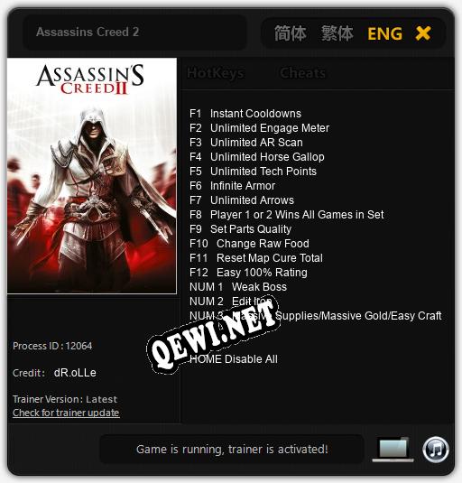 Assassins Creed 2: Трейнер +15 [v1.9]
