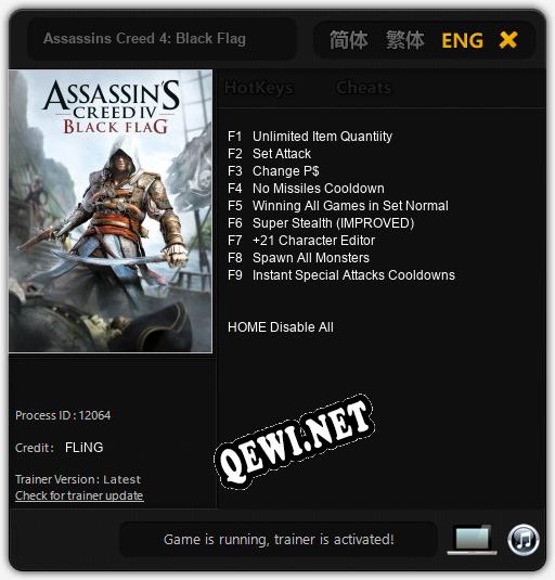 Трейнер для Assassins Creed 4: Black Flag [v1.0.3]