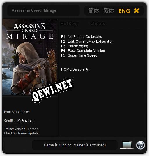 Assassins Creed: Mirage: Читы, Трейнер +5 [MrAntiFan]