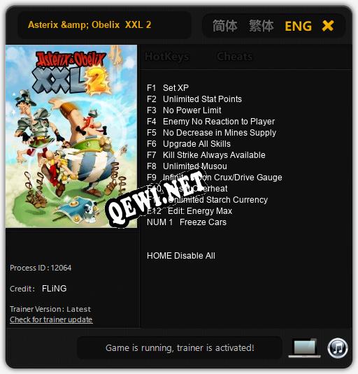 Asterix & Obelix  XXL 2: ТРЕЙНЕР И ЧИТЫ (V1.0.95)