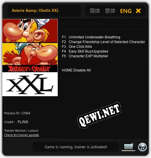 Asterix & Obelix XXL: ТРЕЙНЕР И ЧИТЫ (V1.0.58)