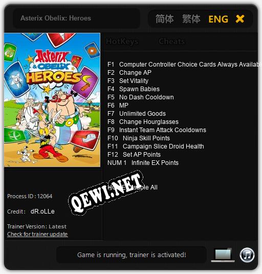 Asterix Obelix: Heroes: Трейнер +13 [v1.2]