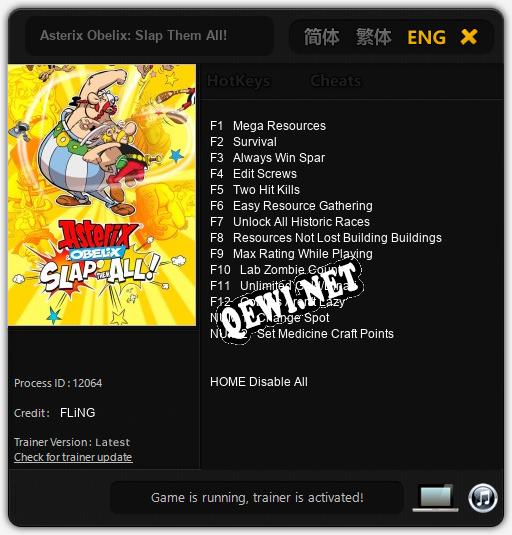 Asterix Obelix: Slap Them All!: Трейнер +14 [v1.7]