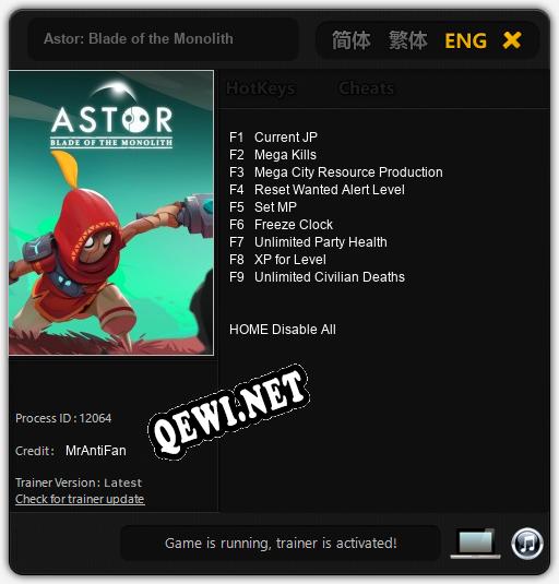 Astor: Blade of the Monolith: Читы, Трейнер +9 [MrAntiFan]