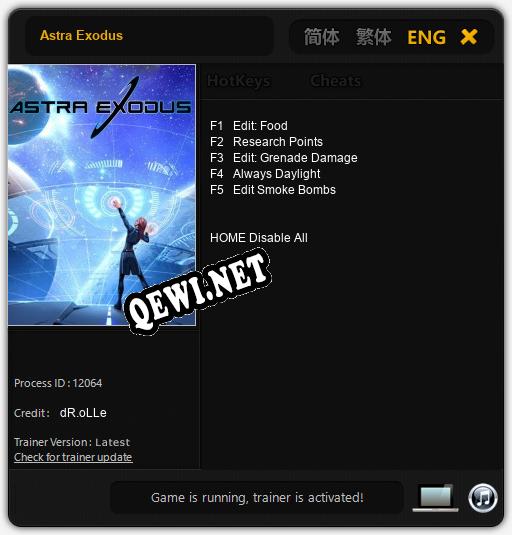 Astra Exodus: Трейнер +5 [v1.9]