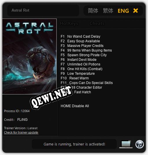 Astral Rot: ТРЕЙНЕР И ЧИТЫ (V1.0.87)