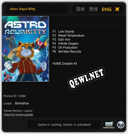 Трейнер для Astro Aqua Kitty [v1.0.1]