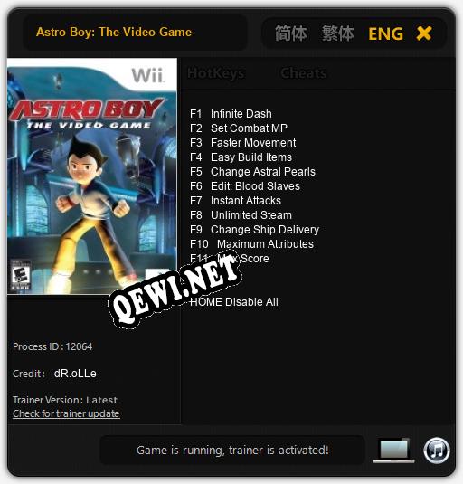 Astro Boy: The Video Game: Читы, Трейнер +11 [dR.oLLe]