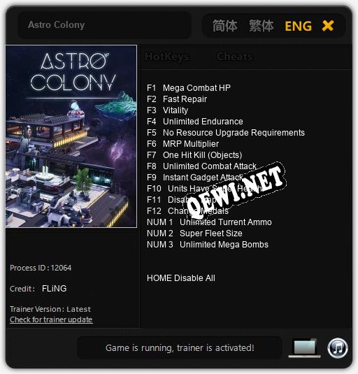 Astro Colony: Читы, Трейнер +15 [FLiNG]