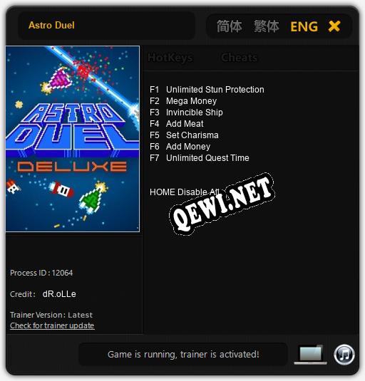 Astro Duel: Трейнер +7 [v1.5]