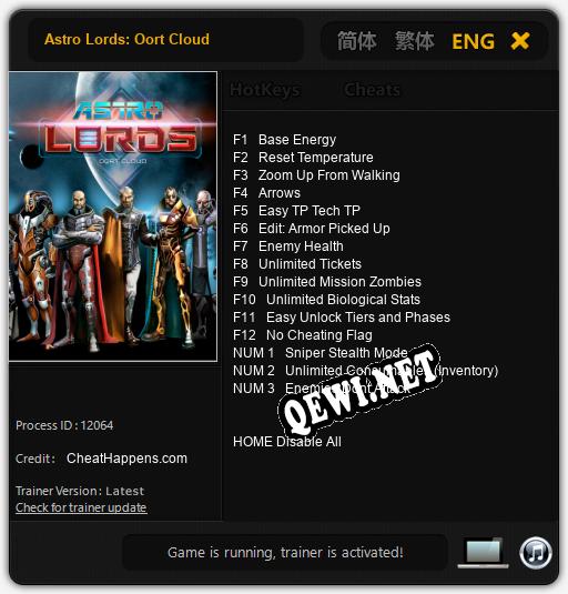 Трейнер для Astro Lords: Oort Cloud [v1.0.7]