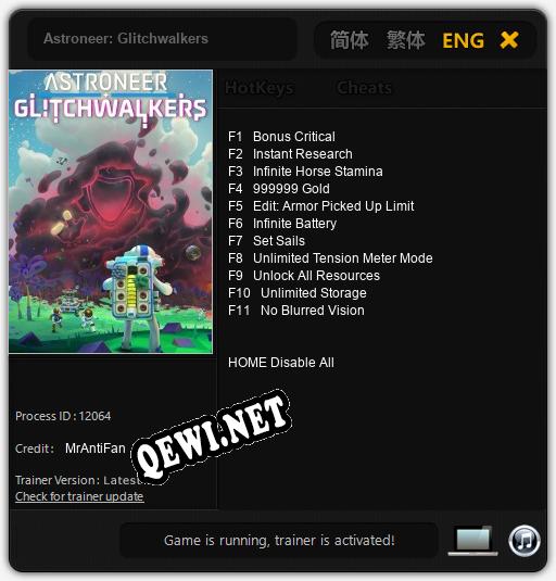 Astroneer: Glitchwalkers: Читы, Трейнер +11 [MrAntiFan]