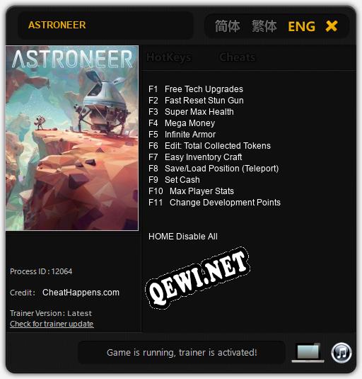 Трейнер для ASTRONEER [v1.0.2]