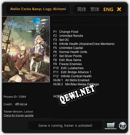 Atelier Escha & Logy: Alchemists of the Dusk Sky: Читы, Трейнер +14 [dR.oLLe]