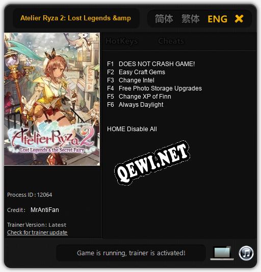 Atelier Ryza 2: Lost Legends & the Secret Fairy: Читы, Трейнер +6 [MrAntiFan]