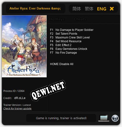 Atelier Ryza: Ever Darkness & the Secret Hideout: Читы, Трейнер +7 [dR.oLLe]