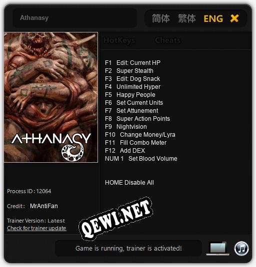 Athanasy: ТРЕЙНЕР И ЧИТЫ (V1.0.76)