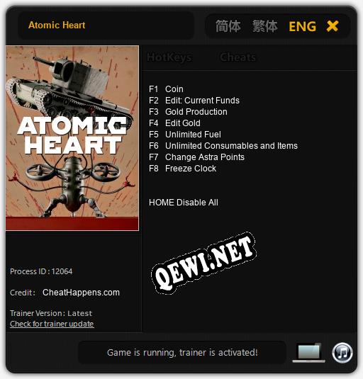 Atomic Heart: Читы, Трейнер +8 [CheatHappens.com]