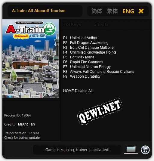 A-Train: All Aboard! Tourism: ТРЕЙНЕР И ЧИТЫ (V1.0.71)