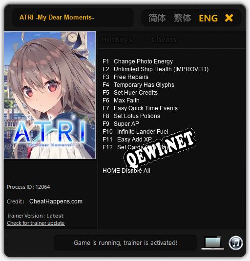 ATRI -My Dear Moments-: Читы, Трейнер +12 [CheatHappens.com]