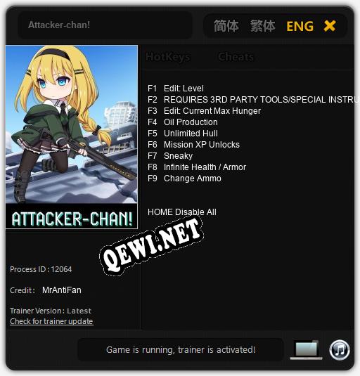 Attacker-chan!: ТРЕЙНЕР И ЧИТЫ (V1.0.2)