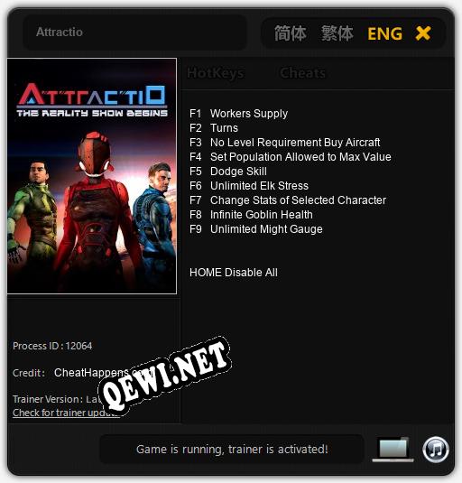 Трейнер для Attractio [v1.0.8]