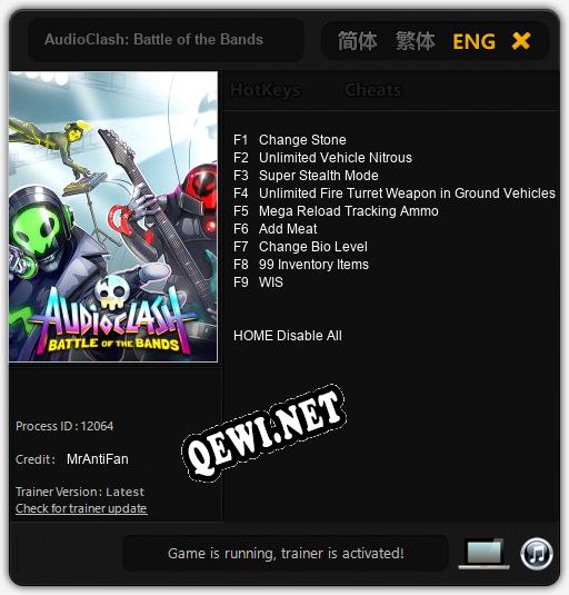 AudioClash: Battle of the Bands: Трейнер +9 [v1.8]