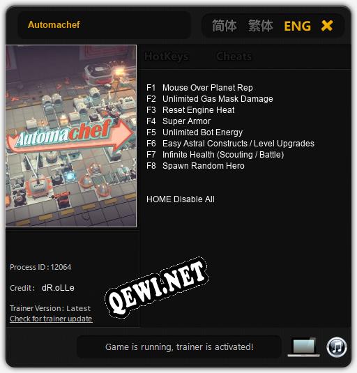 Трейнер для Automachef [v1.0.5]