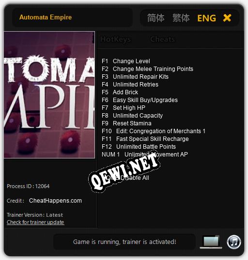 Automata Empire: ТРЕЙНЕР И ЧИТЫ (V1.0.63)