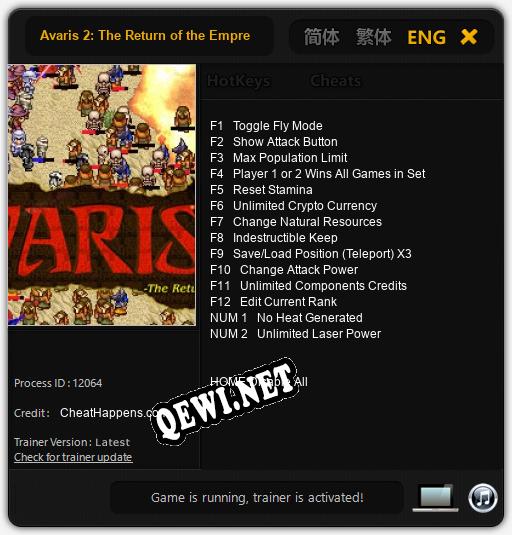 Avaris 2: The Return of the Empress: Читы, Трейнер +14 [CheatHappens.com]