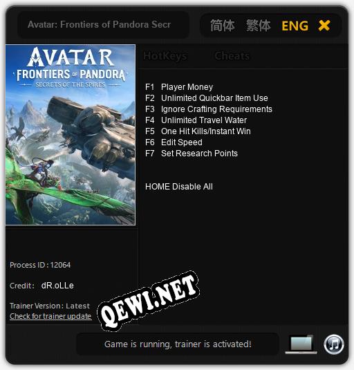 Avatar: Frontiers of Pandora Secrets of the Spires: Читы, Трейнер +7 [dR.oLLe]