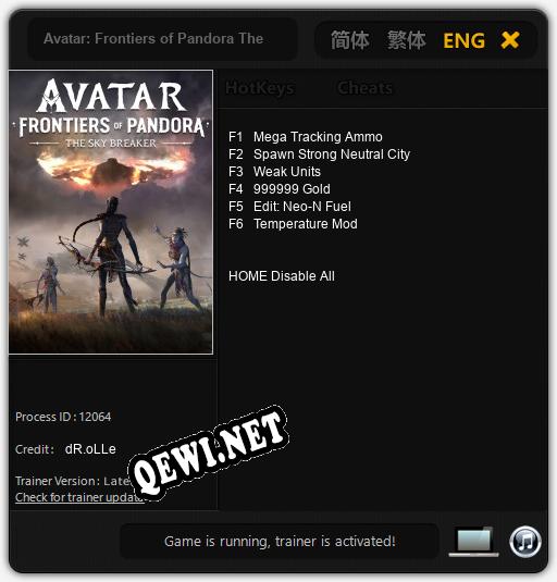 Avatar: Frontiers of Pandora The Sky Breaker: ТРЕЙНЕР И ЧИТЫ (V1.0.48)