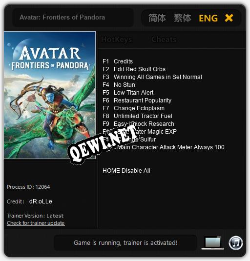 Трейнер для Avatar: Frontiers of Pandora [v1.0.5]