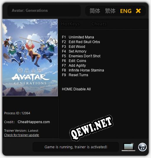 Avatar: Generations: Читы, Трейнер +9 [CheatHappens.com]