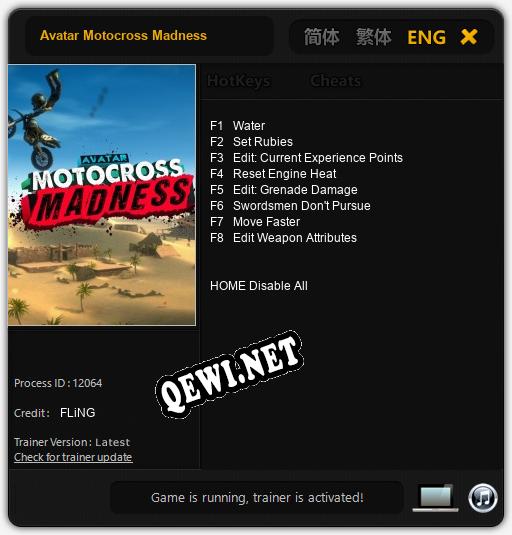 Avatar Motocross Madness: Трейнер +5 [v1.6]