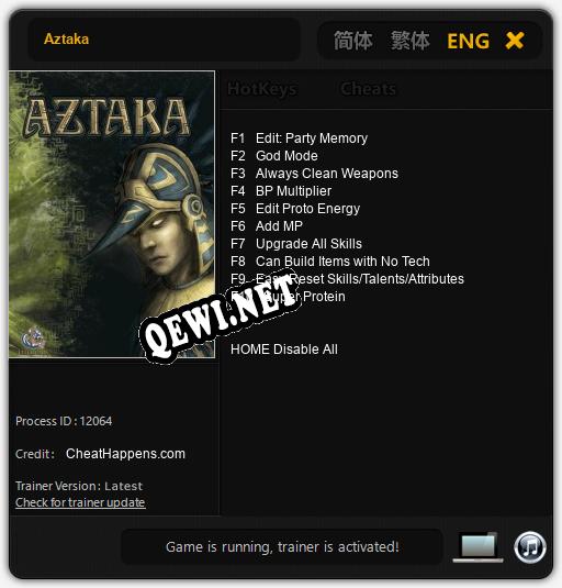Aztaka: Трейнер +10 [v1.3]