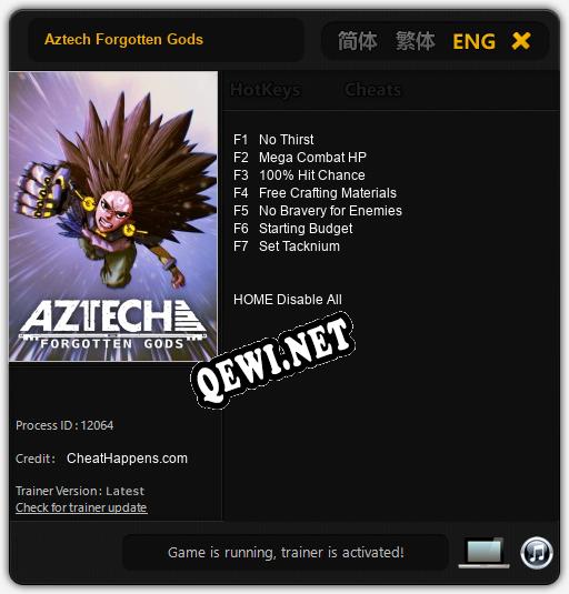 Aztech Forgotten Gods: Трейнер +7 [v1.8]