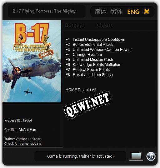 B-17 Flying Fortress: The Mighty 8th Redux: ТРЕЙНЕР И ЧИТЫ (V1.0.73)