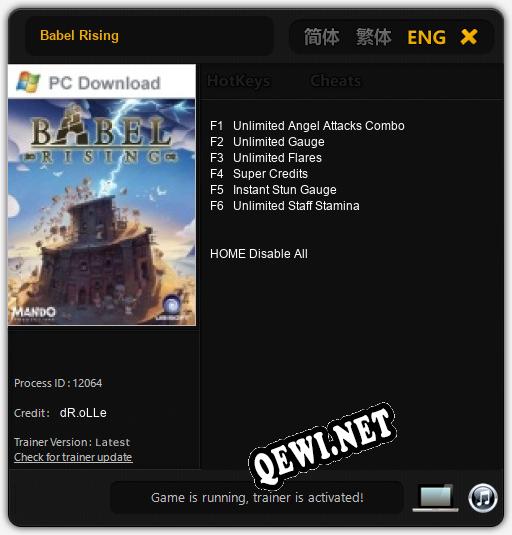 Babel Rising: ТРЕЙНЕР И ЧИТЫ (V1.0.93)